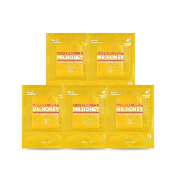 BANILA CO Miss Flower & Mr. Honey Propolis Rejuvenating 2 Step Mask 25ml+2mlX5ea 2