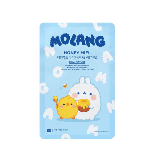 THE FACE SHOP Real Nature Honey Face Mask Set 20gX10ea (MOLANG Edition) 2