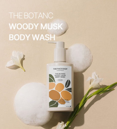 THE FACE SHOP THE BOTANIC WOODY MUSK BODY WASH 350ml 3