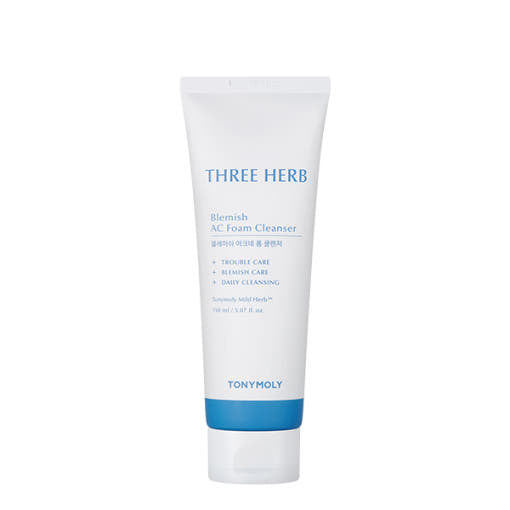 TONYMOLY THREE HERB Blemish AC Foam Cleanser 150ml 3