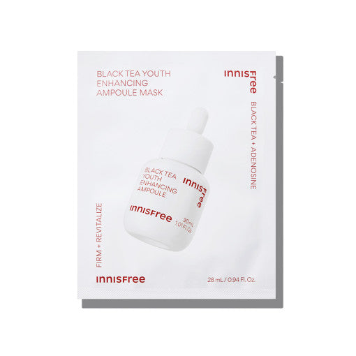 innisfree Black Tea Youth Enhancing Ampoule Mask 28ml X 6ea 3