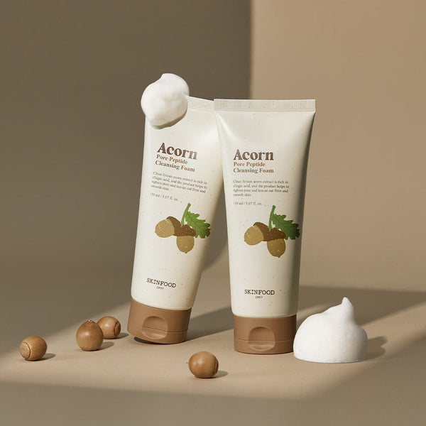 SKINFOOD Acorn Pore Peptide Cleansing Foam 150ml 3