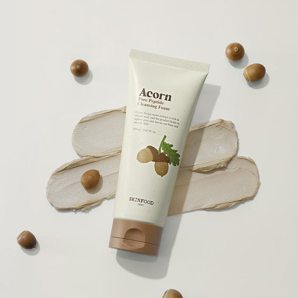 SKINFOOD Acorn Pore Peptide Cleansing Foam 150ml 4