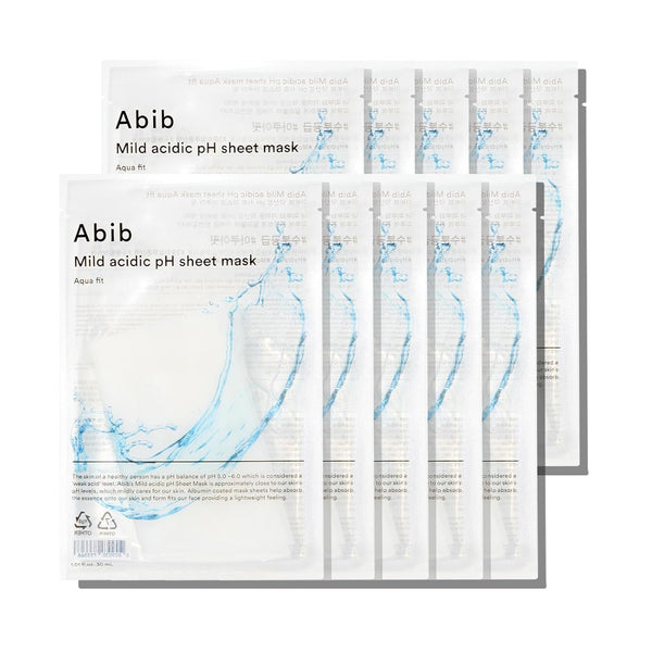 Abib Mild Acidic pH Sheet Mask Aqua Fit 30ml X 10ea 2
