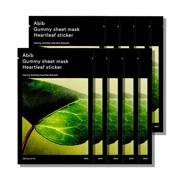 Abib Gummy Sheet Mask Heartleaf Sticker 27ml X 10ea