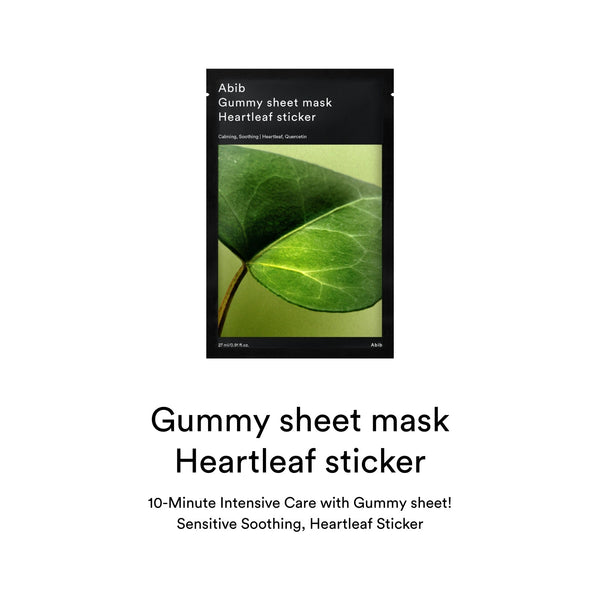 Abib Gummy Sheet Mask Heartleaf Sticker 27ml X 10ea 4