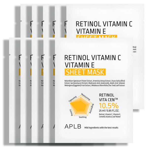 APLB Retinol Vitamin C Vitamin E Sheet Mask 25ml X 10ea 3
