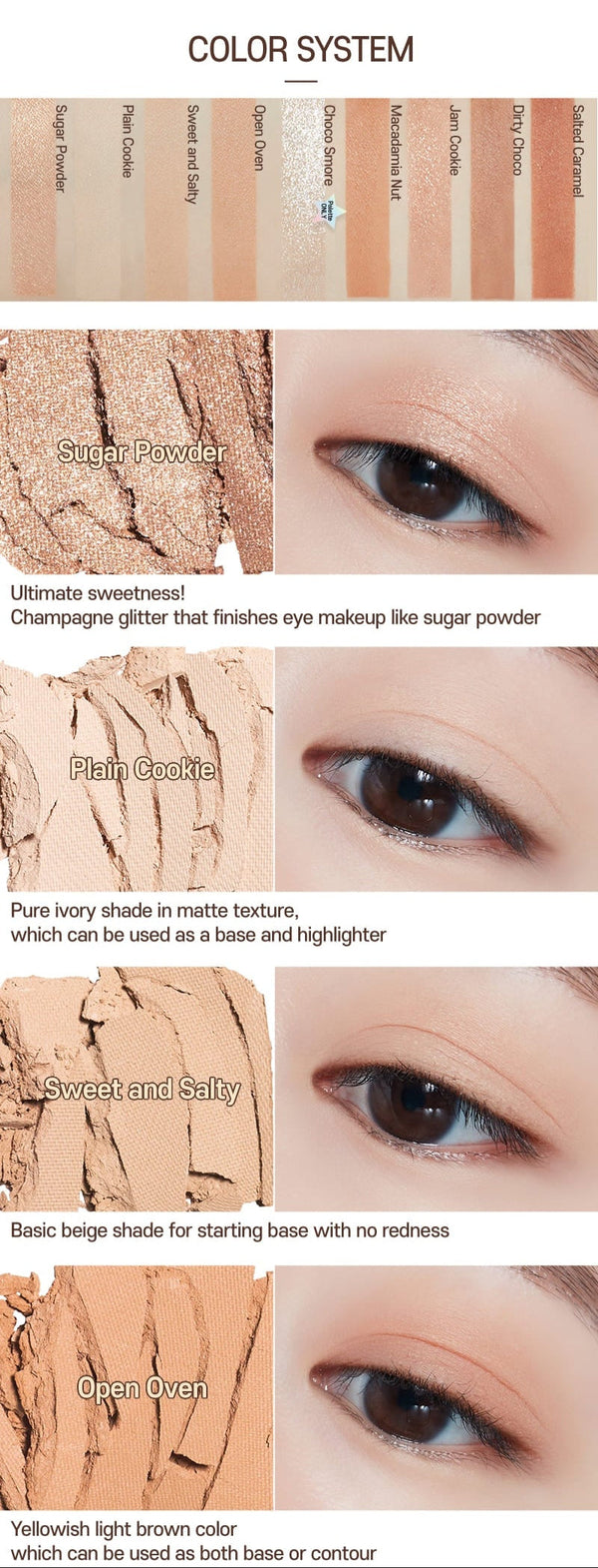 ETUDE Play Color Eyes 9-Color 7.2g #Cookie Chips 5