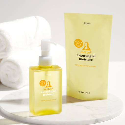 ETUDE Real Art Cleansing Oil Moisture & Refill 185ml+185ml 2
