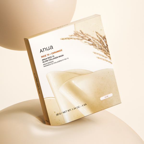 Anua Rice 70 Glow Collagen Mask 38g X 4ea 3