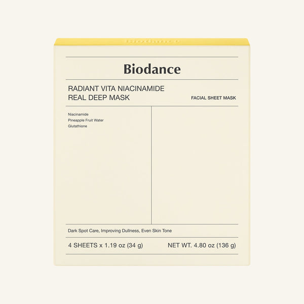 Biodance Radiant Vita Niacinamide Real Deep Mask 34g X 4ea 2
