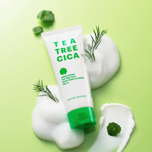[NATURE REPUBLIC] Green Derma Tea Tree Cica Acne Foam Cleanser 150ml 3