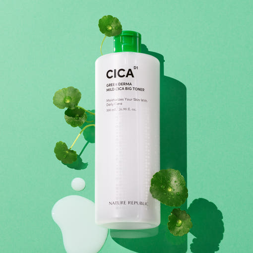 [NATURE REPUBLIC] Green Derma Mild Cica Big Toner 500ml 3