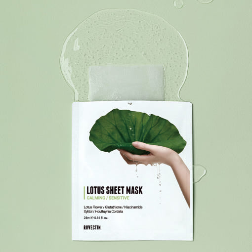 ROVECTIN Lotus Water Calming Sheet Mask 25ml X 10ea 3