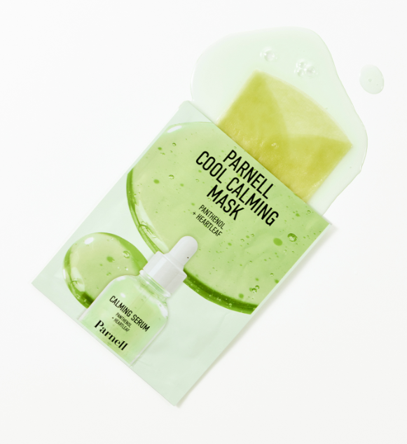 Parnell Panthenol Heartleaf Cool Calming Mask 20ml X 10ea 3