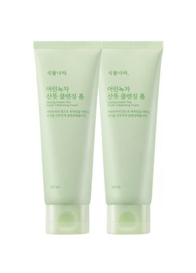 Shingmulnara Young Green Tea Fresh Cleansing Foam 120ml+120ml