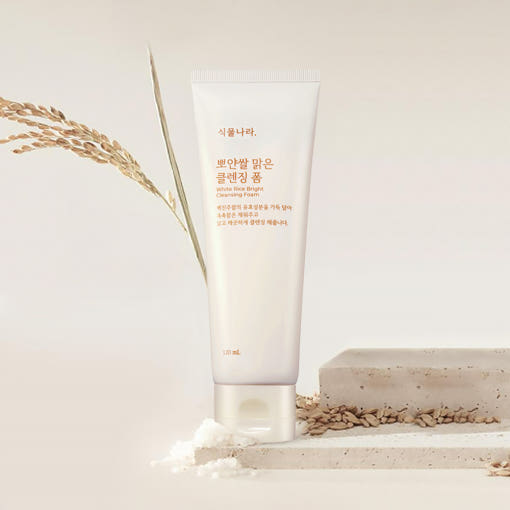 Shingmulnara White Rice Bright Cleansing Foam 120ml+120ml 3