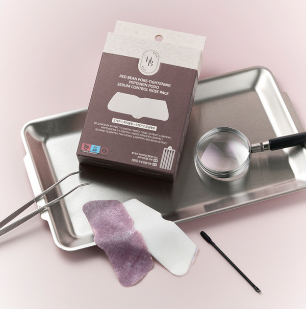 HEVEBLUE Red Bean Pore-Tightening Peptamin Podo Sebum Control Nose Pack (4sheets) 3