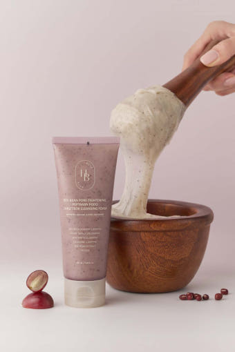 HEVEBLUE Red Bean Pore-Tightening Peptamin Podo Chaltteok Cleansing Foam 100ml 3