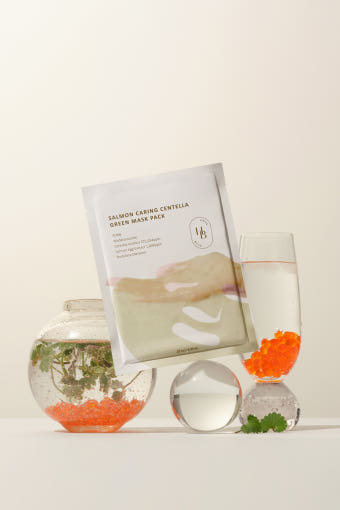 HEVEBLUE Salmon Caring Centella Green Mask Pack 25ml X 7ea 2