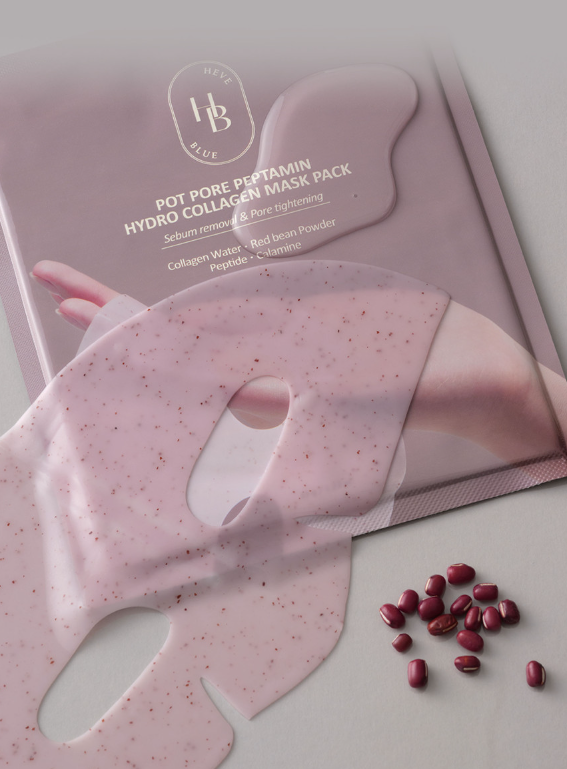 HEVEBLUE Pot Pore Peptamin Hydro Collagen Mask Pack 35g X 4ea 4