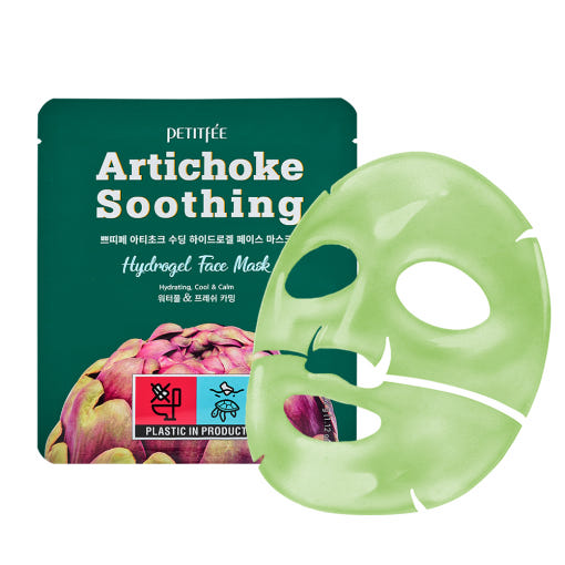 PETITFEE Artichoke Soothing Hydrogel Face Mask 32g X 5ea 3