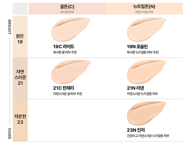 CLIO Kill Cover Mesh Glow Essential Cushion SPF50+ PA++++ Set 15g+15g(Refill) (5colors) 4